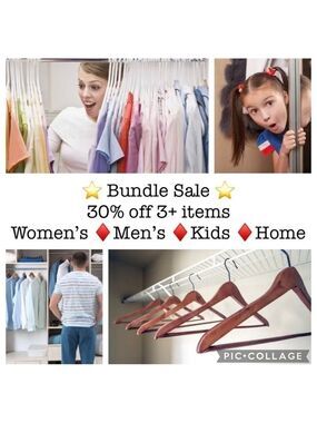 Bundle sale! 30% off 3+ items boutique items excluded men’s women’s kids home